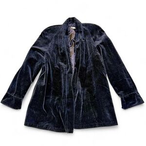 Elegant Black Velvet Women's Jacket